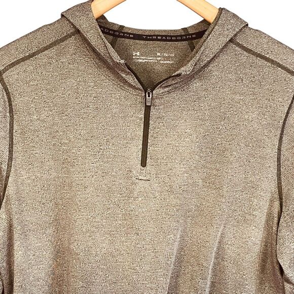 Under Armour HeatGear 1/4 Zip Pullover Hooded Sweatshirt - Picture 2 of 9